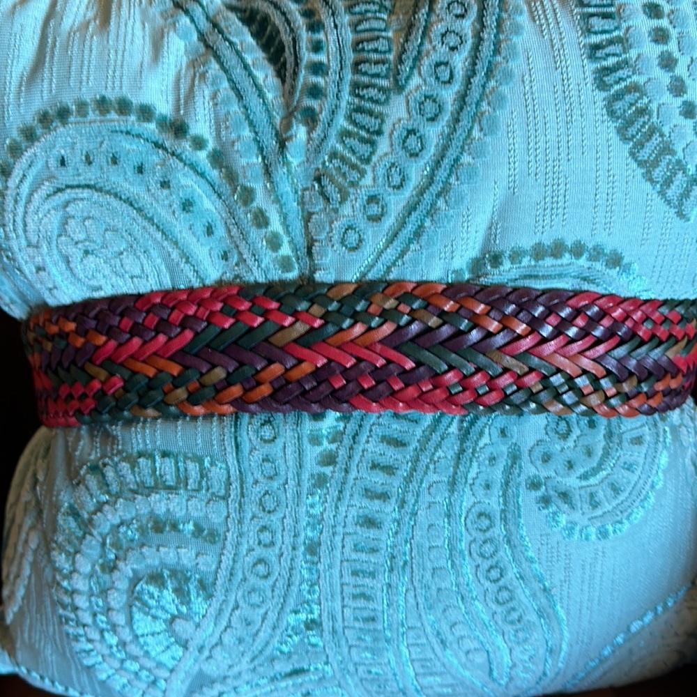 Guatemalan woven leather belt - Picture 2 of 9